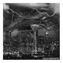 Cthulhu Storms Seattle Poster posters by CthulhuCthulhu Cthulhu Storms Seattle Poster posters