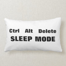 Ctrl Alt Delete = Sleep mode Throw Pillows
