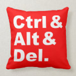 Ctrl y Alt y Del Pillow (colores inversos) Almohadas