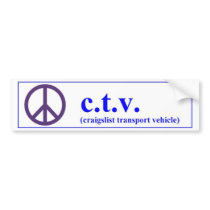 CTV craigslist transport vehicle Bumper Sticker