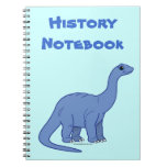 Cuaderno del Apatosaurus del dinosaurio de la hist