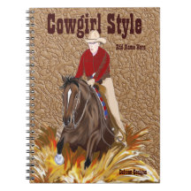 Cuaderno del caballo del estilo de la vaquera que 