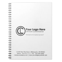 Cuaderno simple y de encargo de su logotipo aquí d