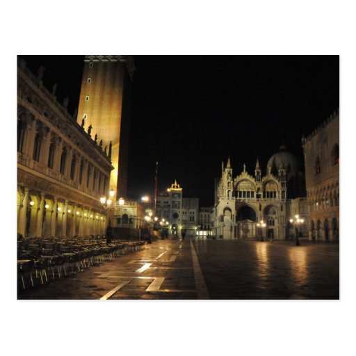 Cuadrado de San Marco, Venecia Italia (5: 30 mañan Postal