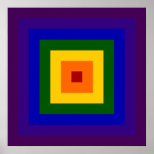 Cuadrado del arco iris posters