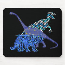 Cuadrilla del dinosaurio alfombrillas de ratón