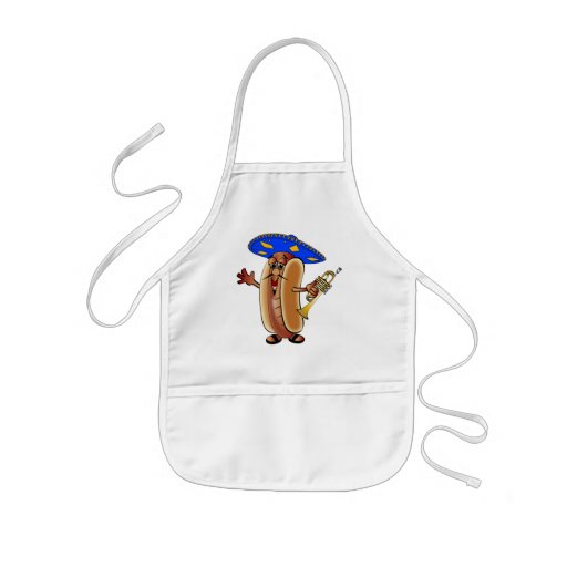 Cuauh&rsquo;s Mariachi Hot Dog Kids&rsquo; Apron | Zazzle