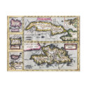 Cuba and Hispaniola Antique Map Postcard by AntiqueImages Cuba and Hispaniola Antique Map Postcard