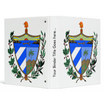 Cuba Coat of Arms detail Vinyl Binder