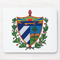 Cuba Coat of Arms Mousepad by FlagTshirts Cuba Coat of Arms Mousepad