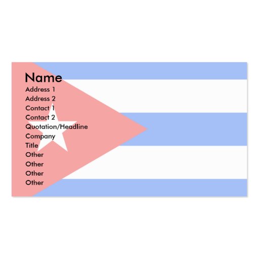 Cuba Flag Business Card (front side)