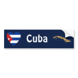 Cuba Flag Heart + Map Bumper Sticker bumper stickers