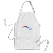 Cuba flag map aprons by FlagStore Cuba flag map aprons