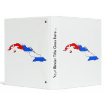 Cuba Flag Map full size 3 Ring Binder