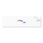 Cuba Flag Map full size Bumper Sticker