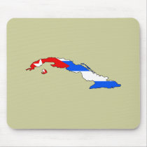 Cuba flag map mousepads