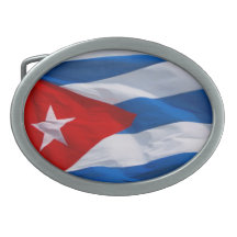 cuba flag oval belt buckles