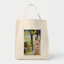 CUBA HOLIDAY ISLAND OF THE TROPICS CANVAS BAG