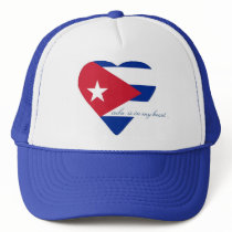 cuba is in my heart hats by GeoKip cuba is in my heart hats
