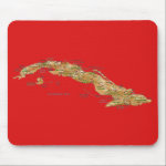 Cuba Map Mousepad