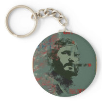Cuba Propaganda Castro Keychain