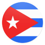 Cuba quality Flag Circle stickers