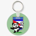 This adorable little panda is too cute! He's featured in front of a large flag from Cuba and ready to play football and score some goals. This cute design is perfect for football players and soccer fans.