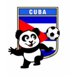 This adorable little panda is too cute! He's featured in front of a large flag from Cuba and ready to play football and score some goals. This cute design is perfect for football players and soccer fans.