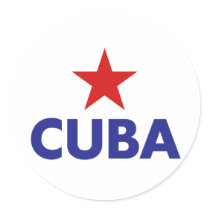 Cuba Round Sticker