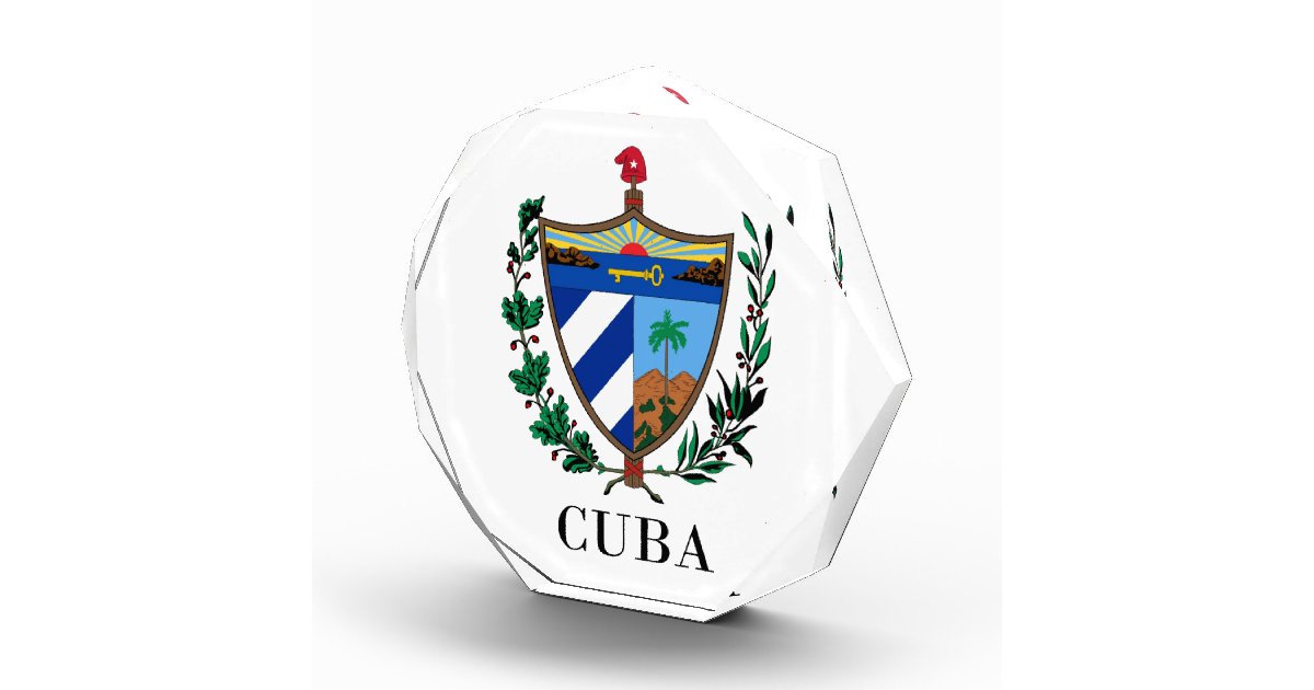 Cuba Symbol Coat Of Arms Flag Colors Emblem Award Zazzle
