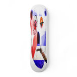 Cuba Teddy Bear with Cigar, with Cuban Flag Skate Board