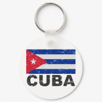 Cuba Vintage Flag keychains by allworldtees Cuba Vintage Flag keychains