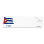 Cuba Waving Flag with Name Bumper Sticker