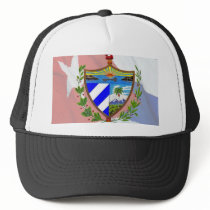 Cuban Coat of Arms on Cuban Flag hats by AYellowRose Cuban Coat of Arms on Cuban Flag hats