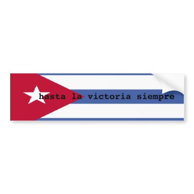 Cuban Flag Bumper Sticker by green_seahorse