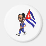 Cuban Girl Refrigerator Magnets