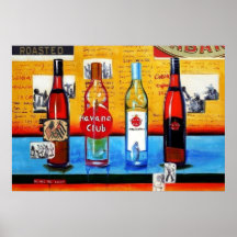 Cuban Rum Art Poster
