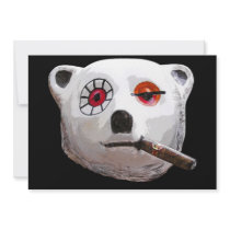 Cuban Teddy Bear with Cigar, Black Back Announcements