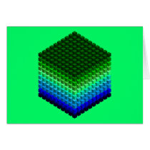 Cube of Cubes 3D Pattern Greeting Card