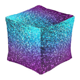Cube Pouf Mosaic Sparkley Texture