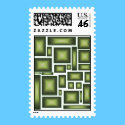 Cubed Green postage by dndartstudio Cubed Green postage