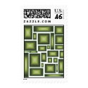 Cubed Green postage by dndartstudio Cubed Green postage