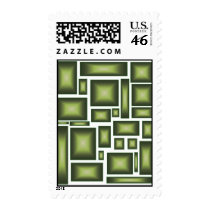 Cubed Green postage by dndartstudio Cubed Green postage