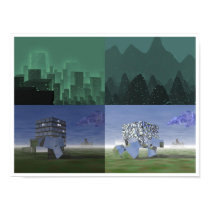 Cubes-variations on a theme-the city posters by dudecon Cubes-variations on a theme-the city posters