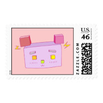 Cubic Bear Doodle Art Postage stamps