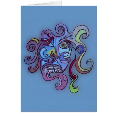 cubism  greeting card by ickledink