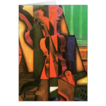 Cubist art Violin and Guitar painting by Juan Gris Cards