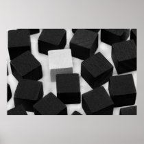 Cubist lonely White Print