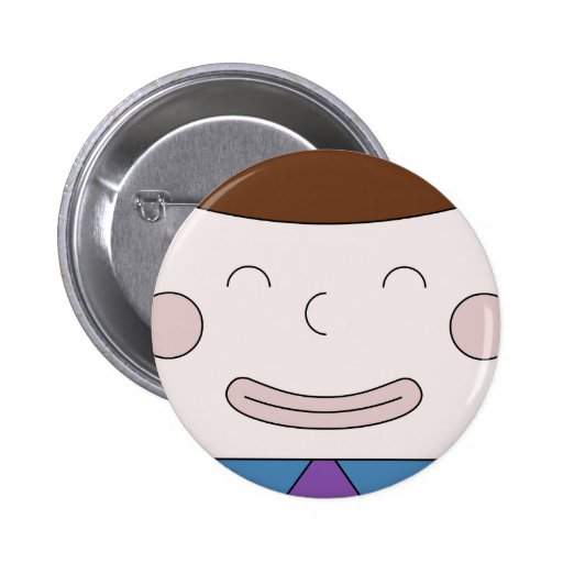 Cuboy Face On Badge Pins