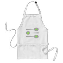 Cucharas de la imagen con Splat. verde Delantales